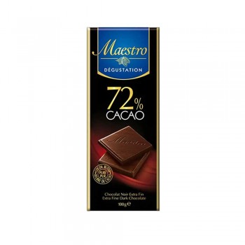 Chocolat noir 72% cacao Maestro 90gr